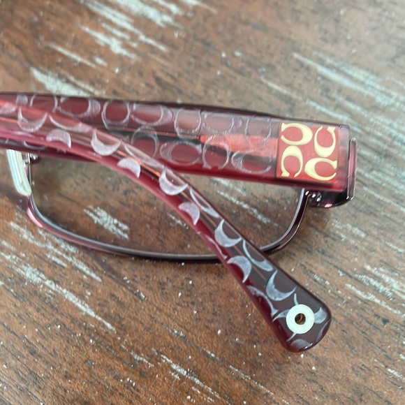Coach HC5001 Taryn burgundy 9022 eyeglasses with coach signature C brown case - Picture 3 of 15